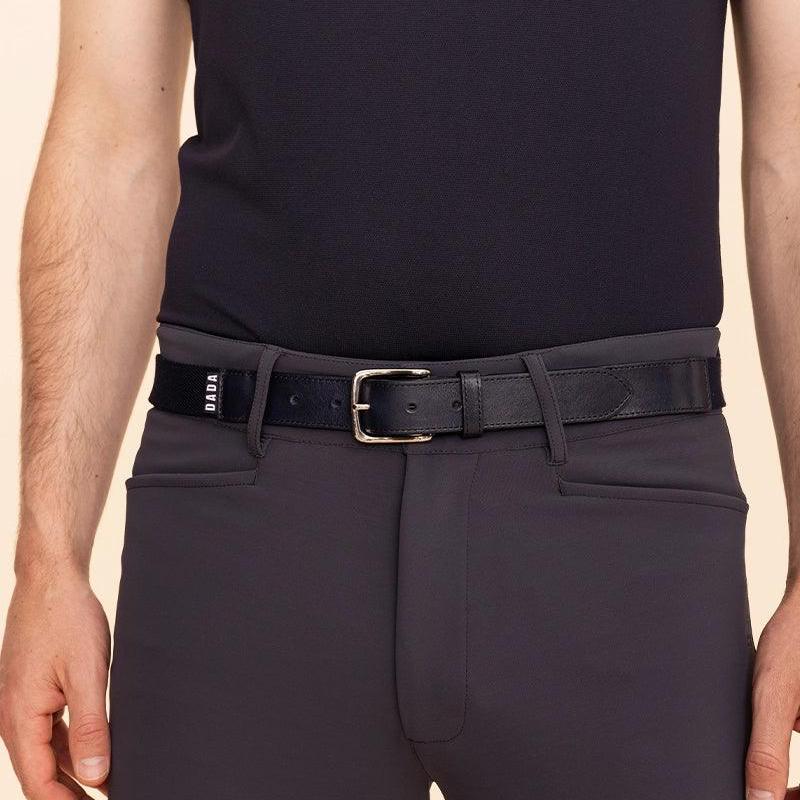 Mens Jaro Leather Belt | Navy