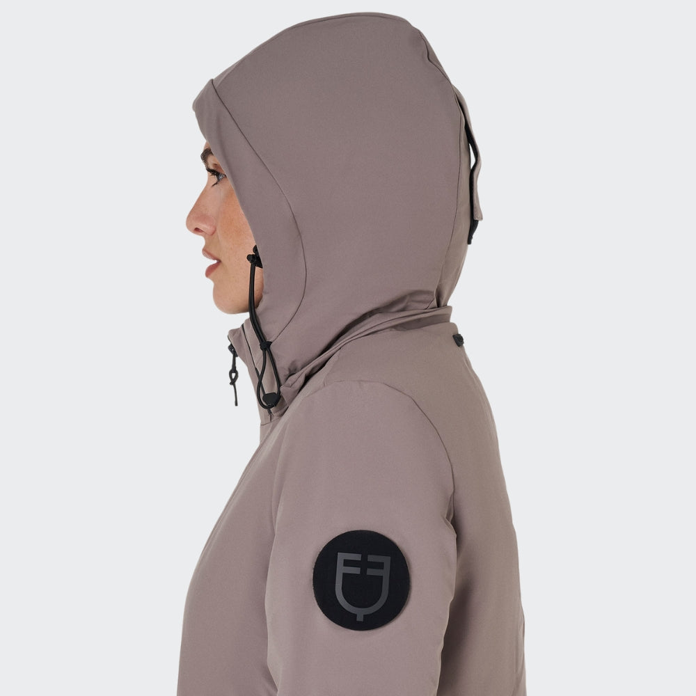 Ladies Water & Wind Repellent Long Down Padded Coat | Brindle