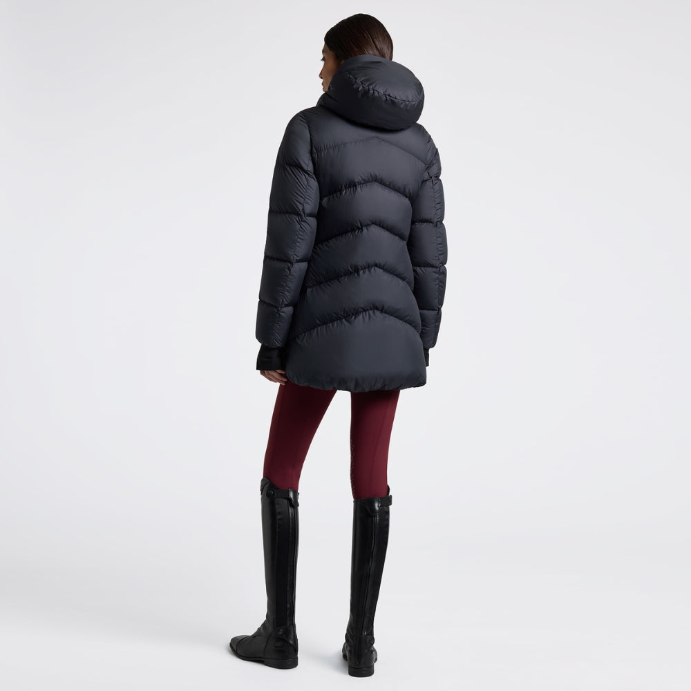 Ladies CT Hooded Down Long Padded Coat | Navy
