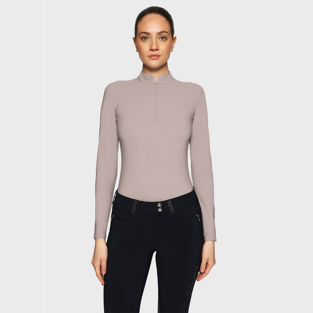 Ladies Bella Training Polo | Long Sleeves | Latte