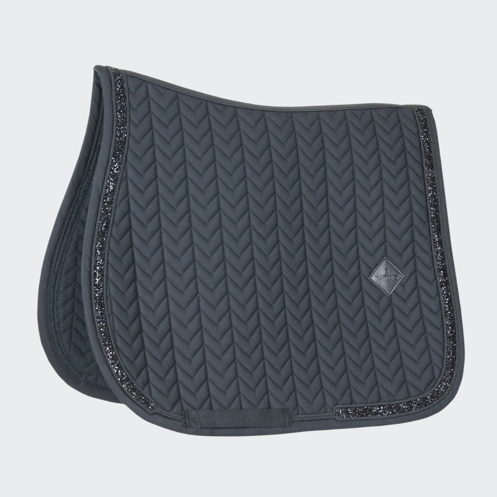Glitter Stone Jumping Saddle Pad | Black