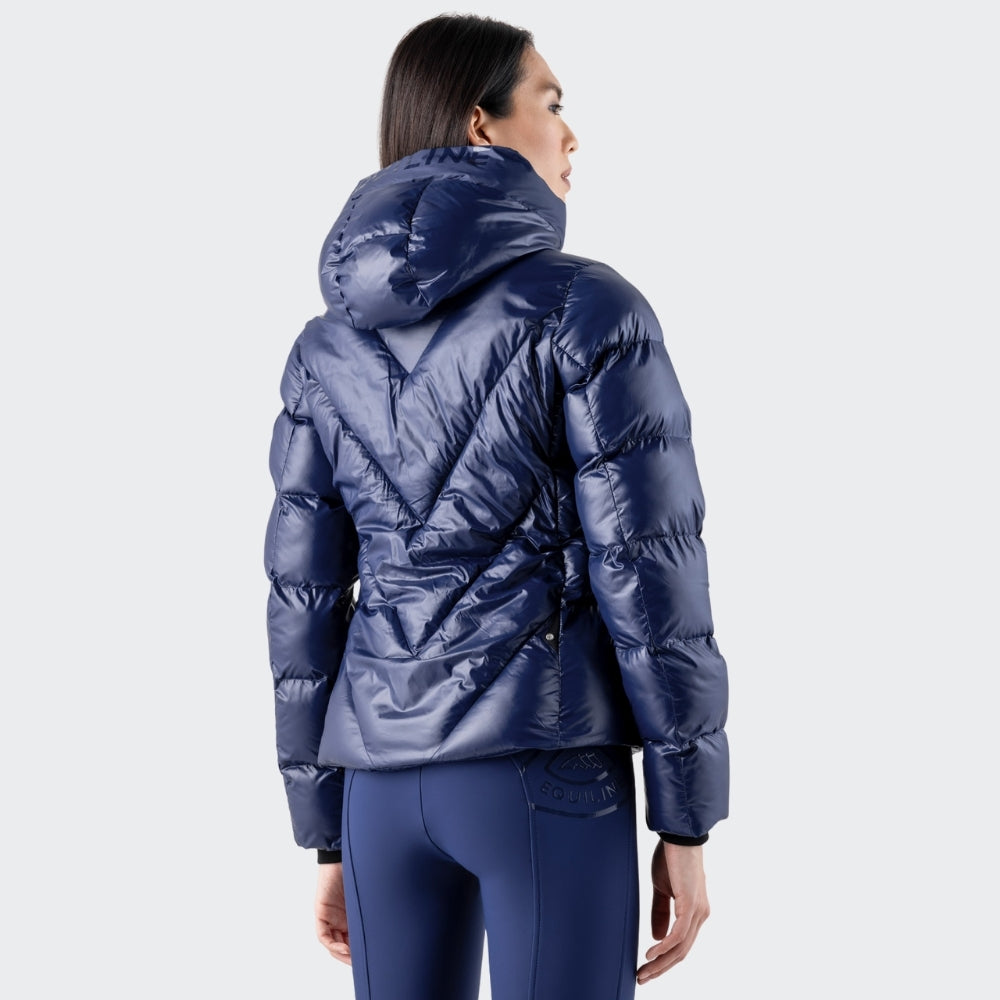 Ladies Coolbomb Glossy Padded Coat | Navy