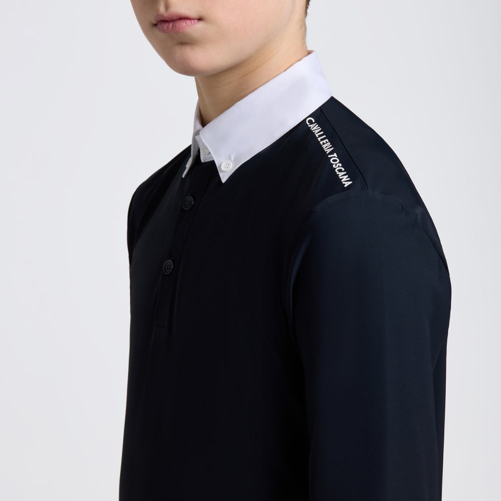 Boys CT Jersey Print Logo Show Shirt | Long Sleeve | Navy
