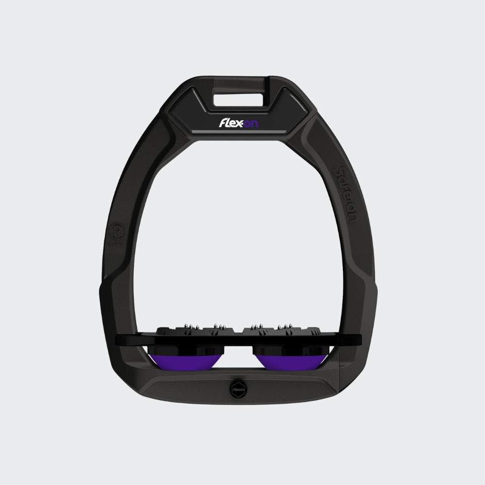 Safe-On Stirrups | Total Black | Purple