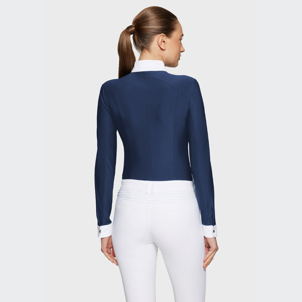 Ladies Lucia Metal Dots Show Shirt | Long Sleeves | Sapphire