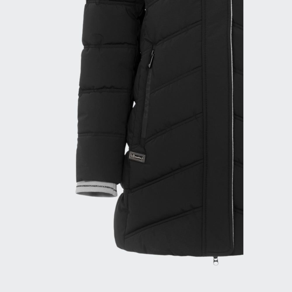 Ladies Cavalrhea Quilted Parka Coat | Black