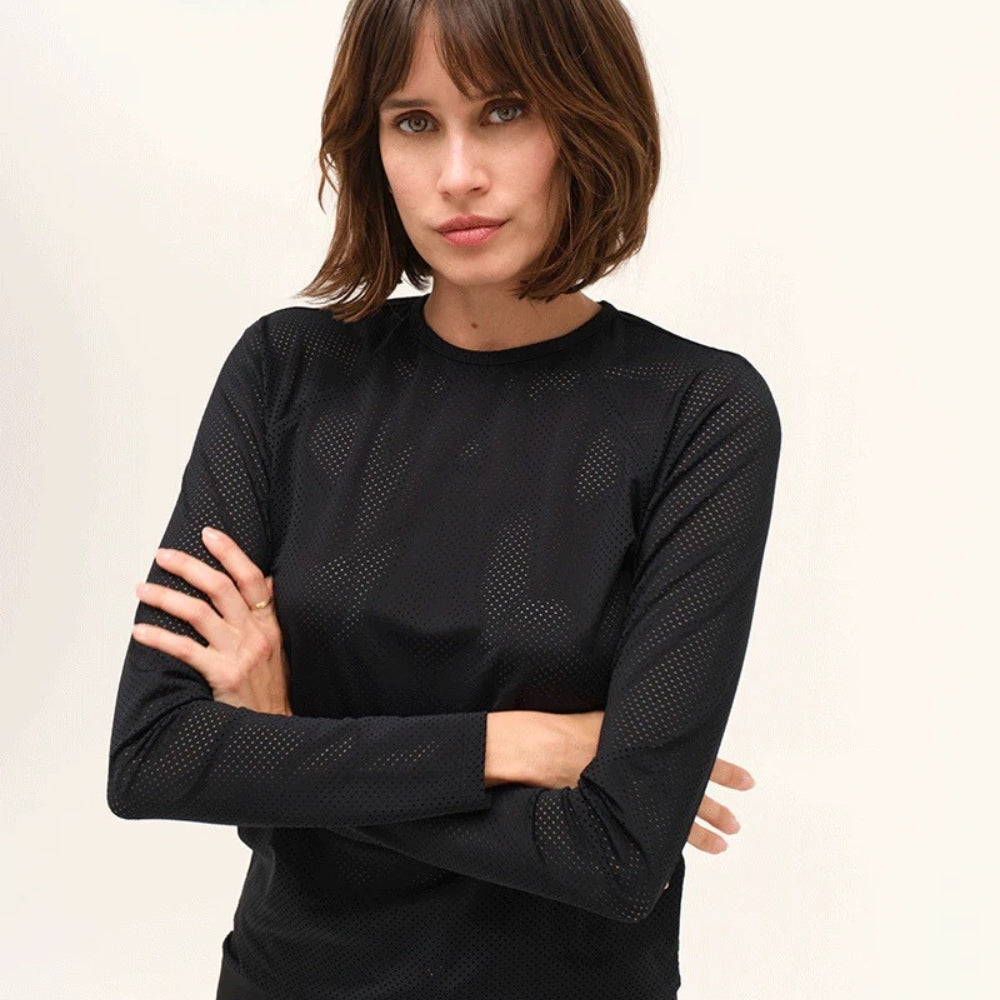 Ladies Jazz Micro Perforated Training Polo | Black