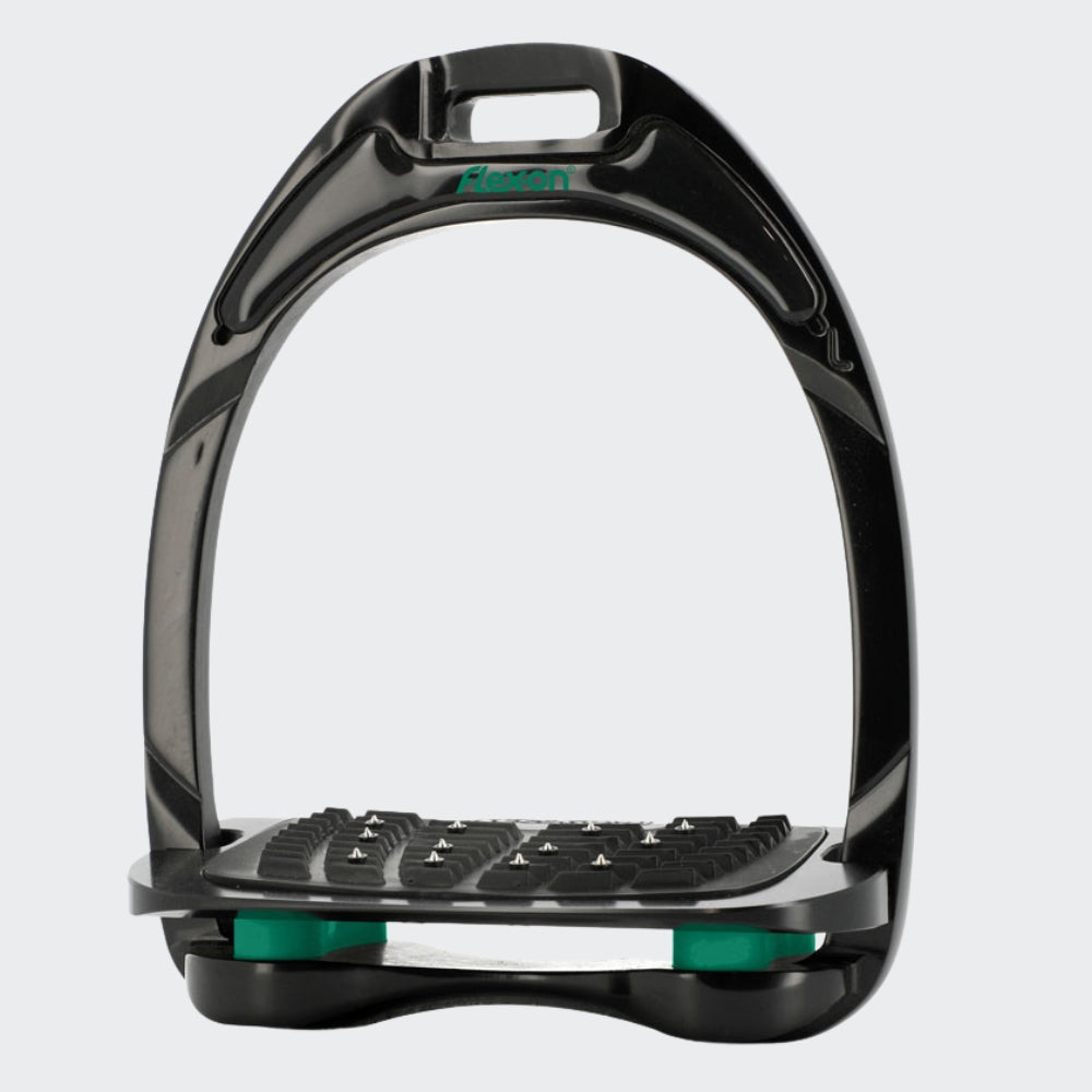 Black Aluminium Stirrups | Irish Green