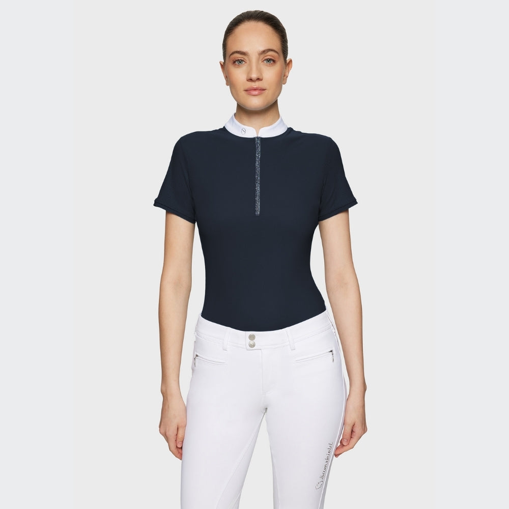 Ladies Aloise Show Shirt | Short Sleeves | Navy