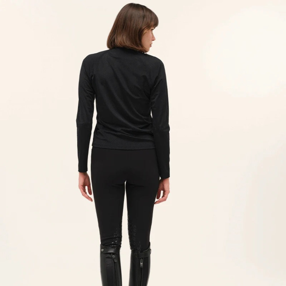 Ladies Jazz Micro Perforated Training Polo | Black