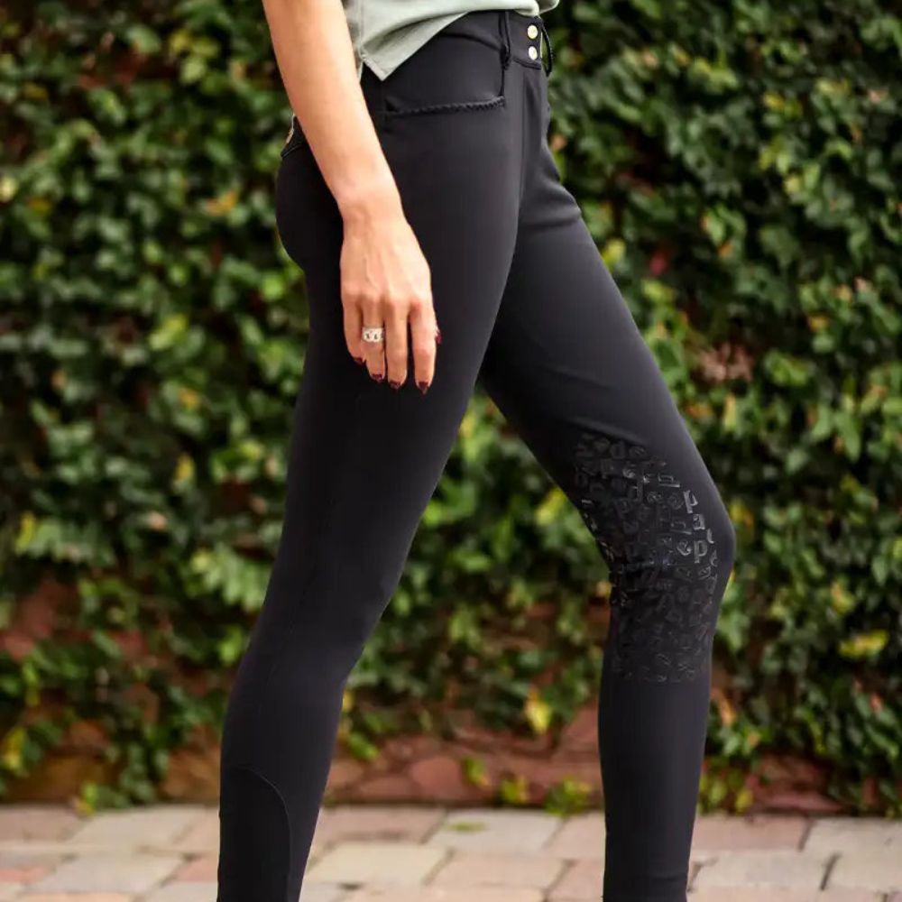 Ladies Giovani Grip Breeches | Medium Rise | Knee Grip | Black