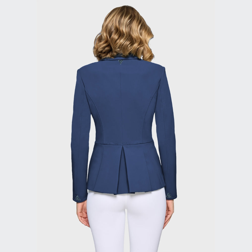 Ladies Victorine Crystal Fabric Show Jacket | Sapphire