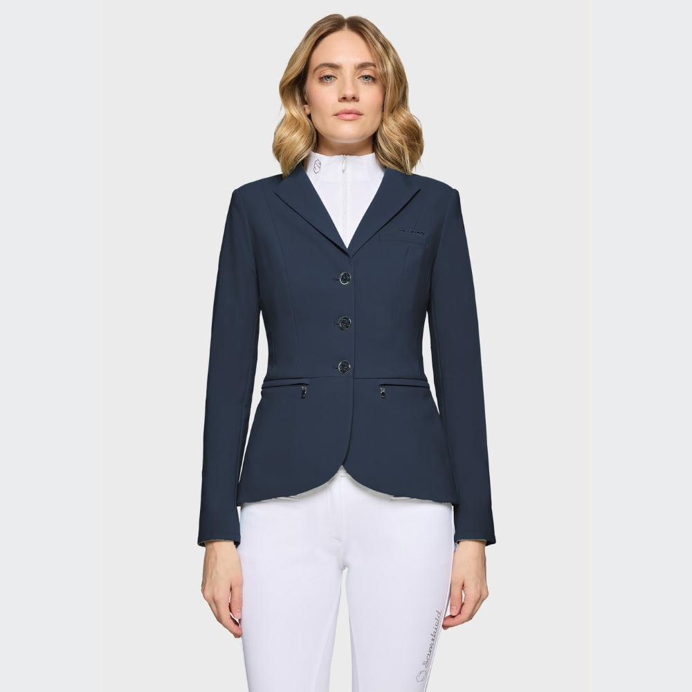 Ladies Victorine Crystal Fabric Show Jacket | Navy