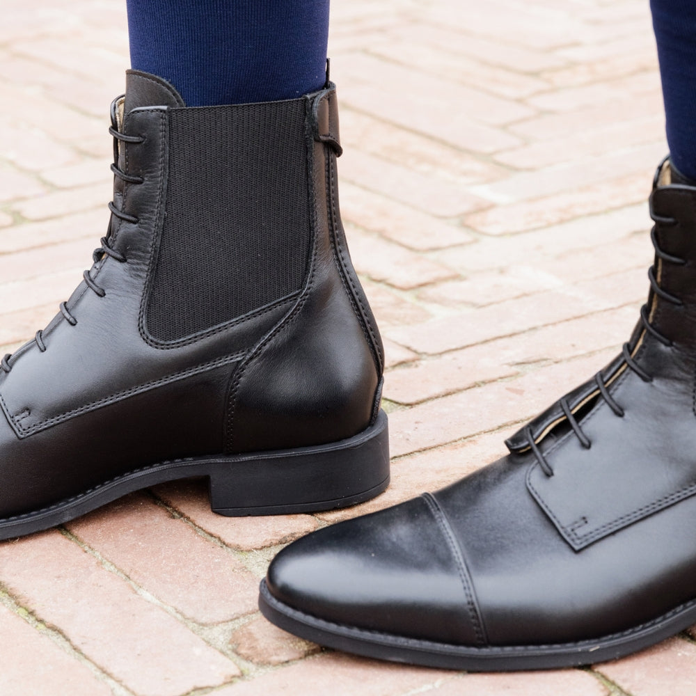 Short Boots Front Laces | Black