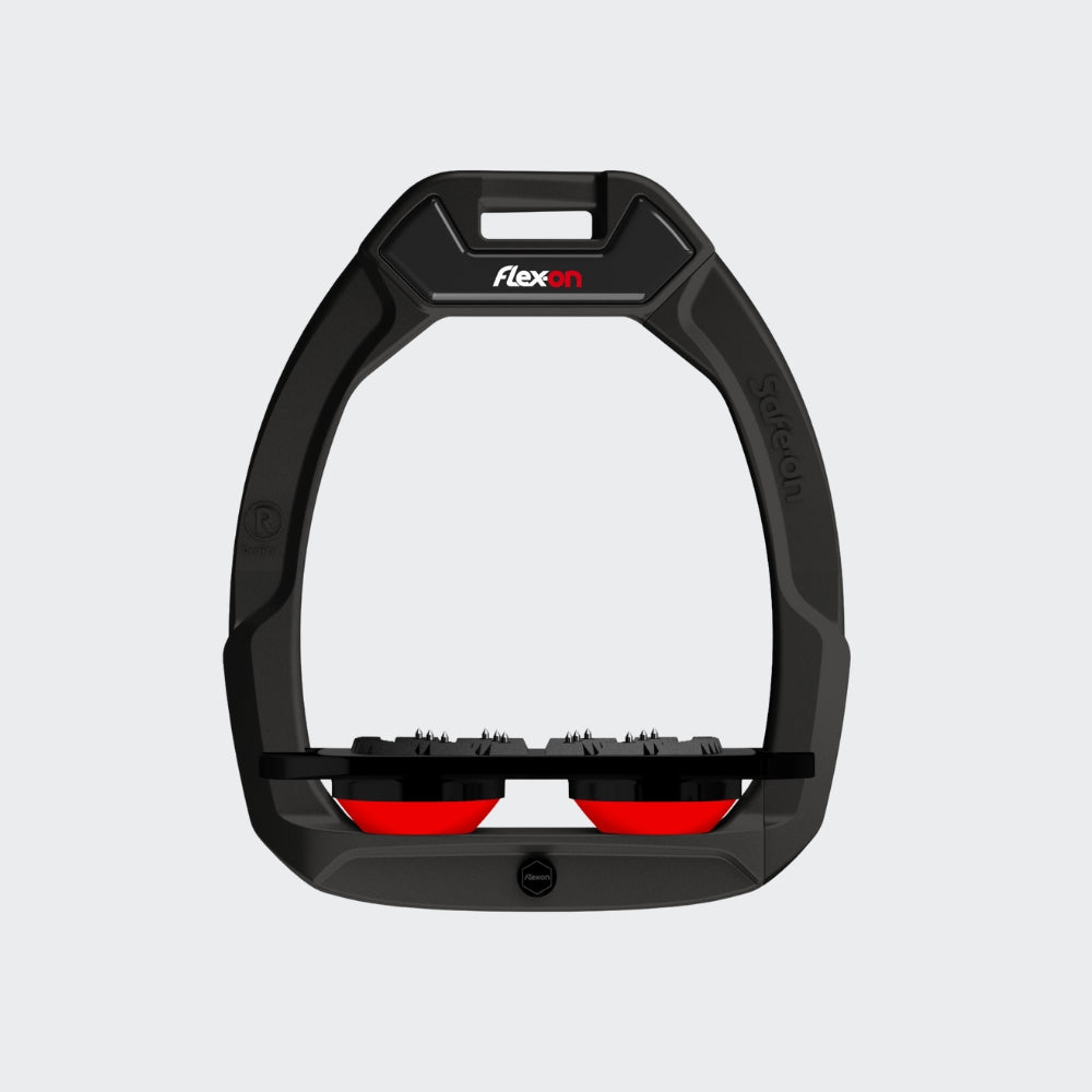 Safe-On Stirrups | Total Black | Red
