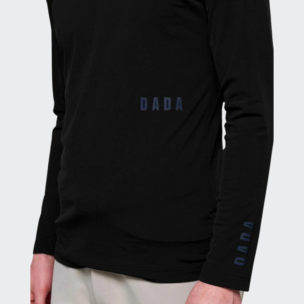 Mens Fellow Long Sleeve Technical Polo | Black