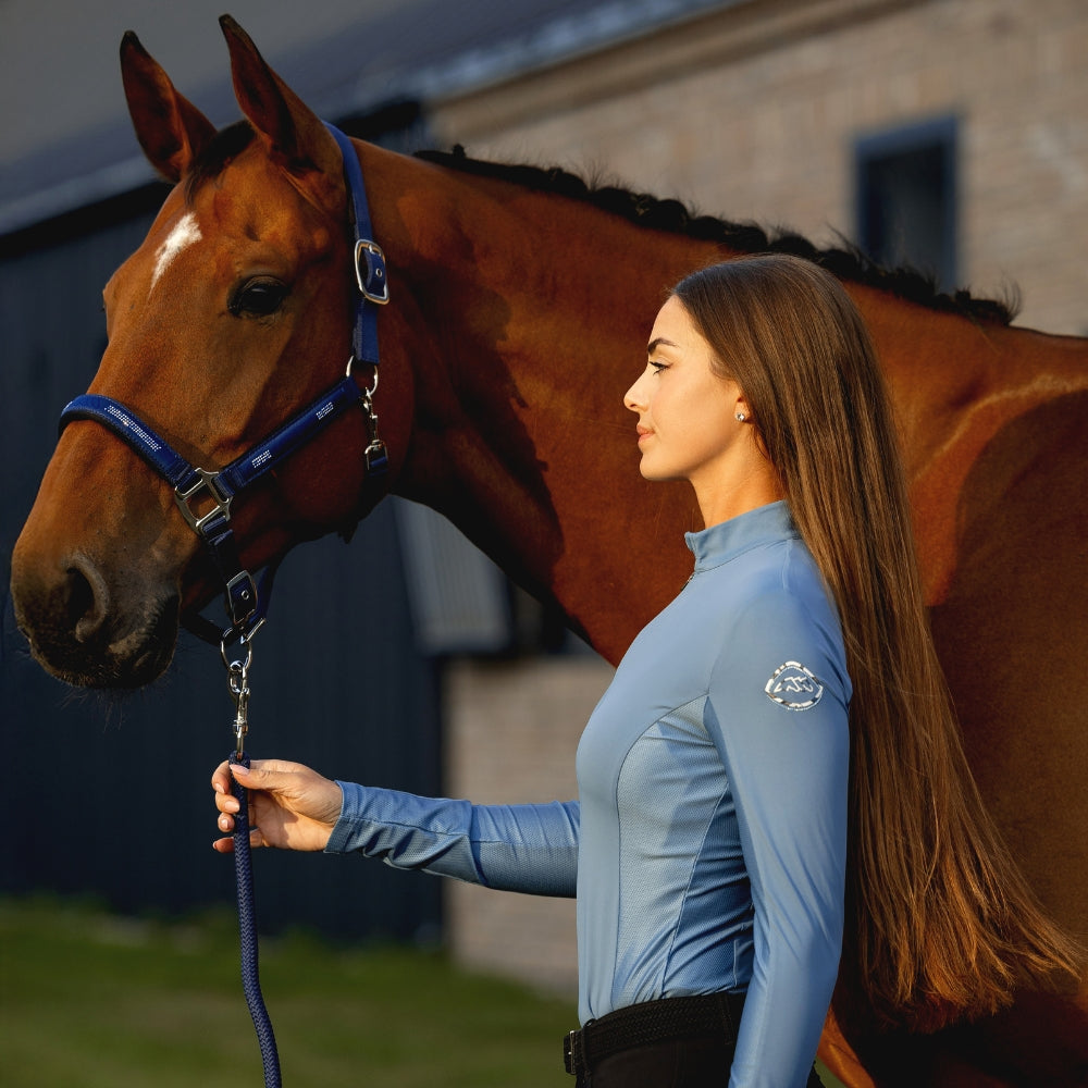 Ladies Edison 1/4 Zip Training Polo | Provincial Blue