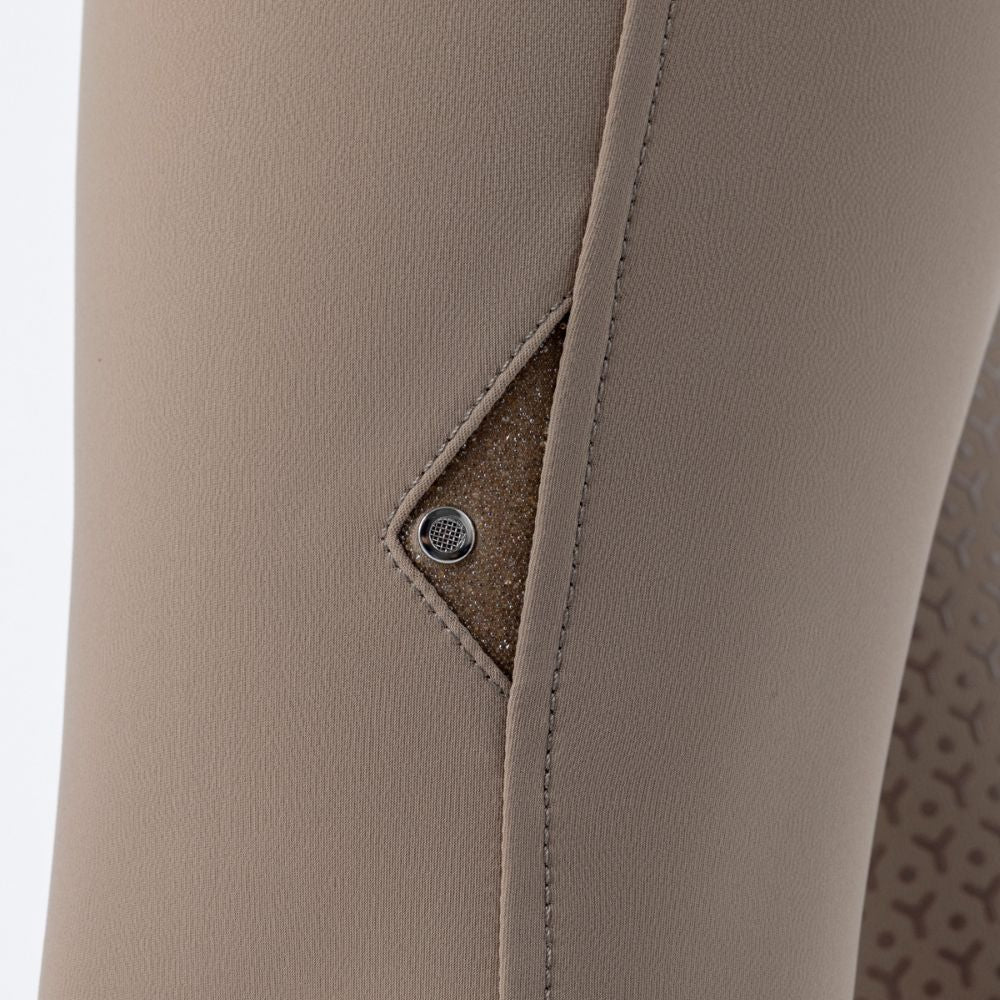 Ladies Crystalek Breeches | High Rise | Knee Grip | Taupe