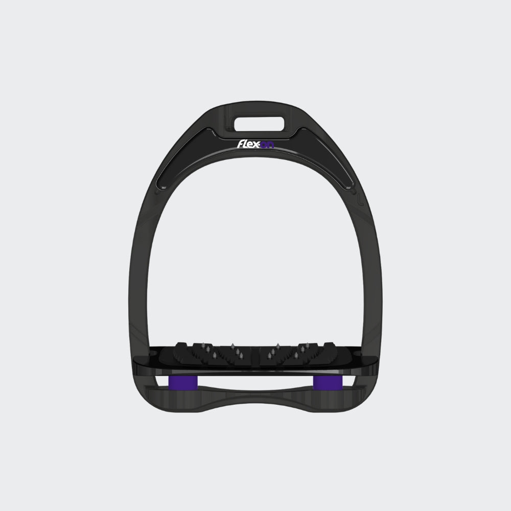 Black Aluminium Stirrups | Purple