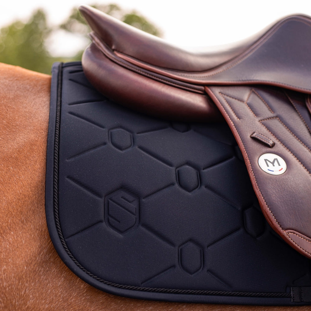 PRE-ORDER | SpineShield Swarovski Jumping Saddle Pad | Black