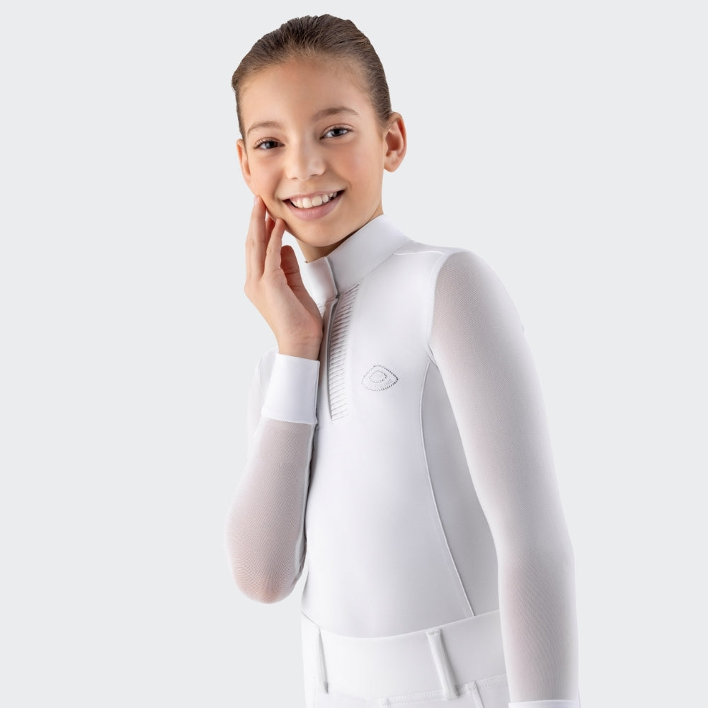 Girls Cozio Show Shirt | Long Sleeves | White
