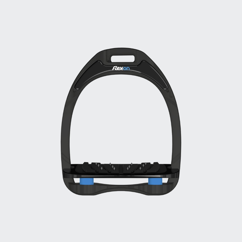 Black Aluminium Stirrups | Light Blue