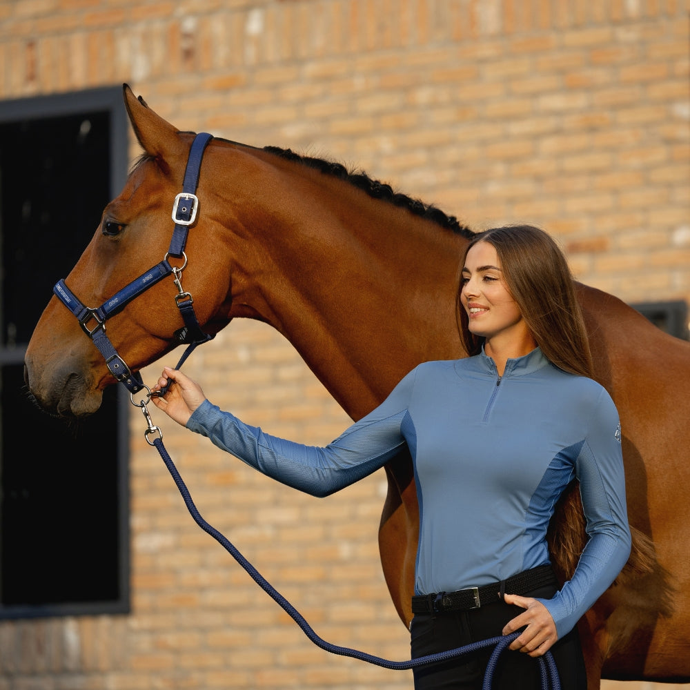 Ladies Edison 1/4 Zip Training Polo | Provincial Blue