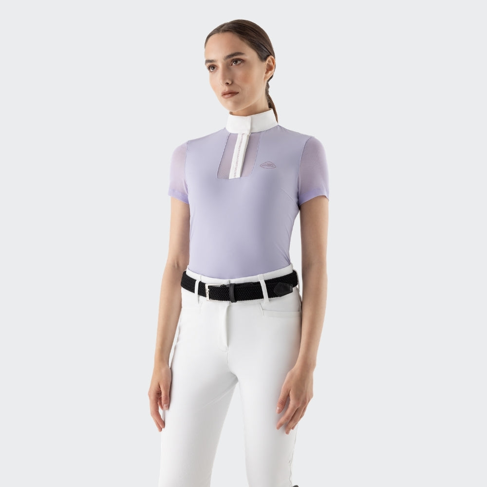 Ladies Eqglece Show Shirt | Short Sleeves | Purple