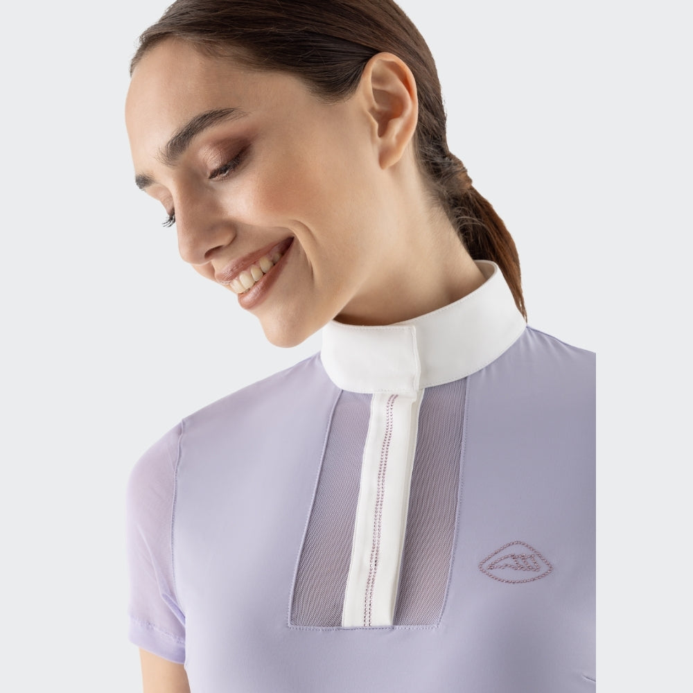 Ladies Eqglece Show Shirt | Short Sleeves | Purple