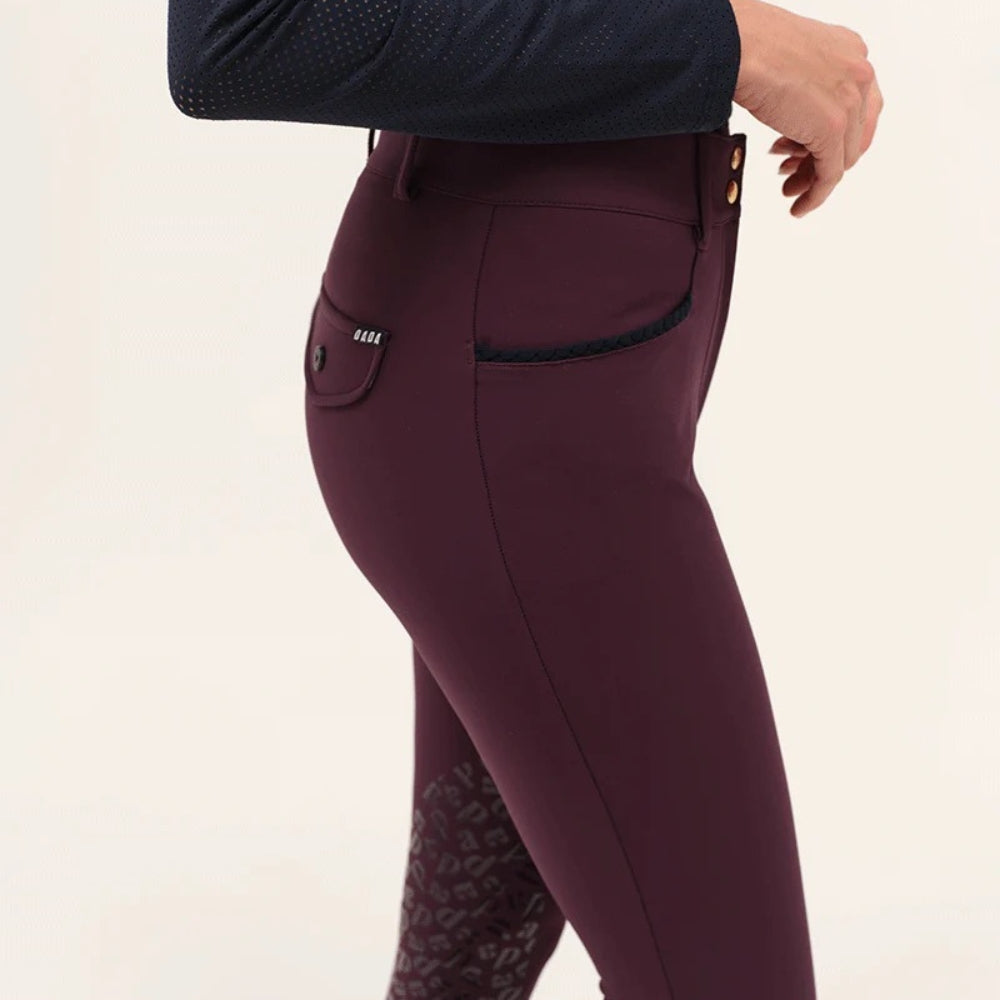 Ladies Giovani Grip Breeches | Medium Rise | Knee Grip | Dark Muscat