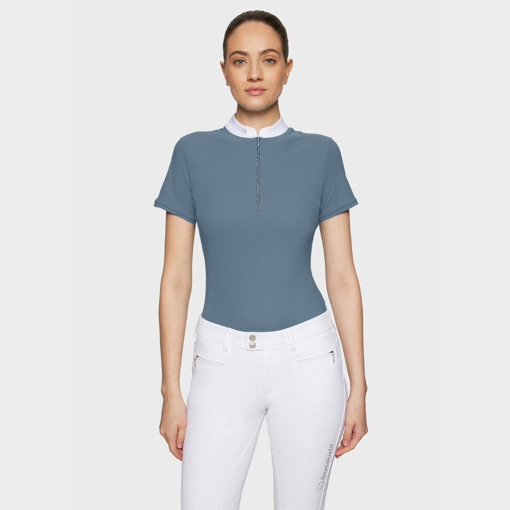 Ladies Aloise Show Shirt | Short Sleeves | Dusty Blue