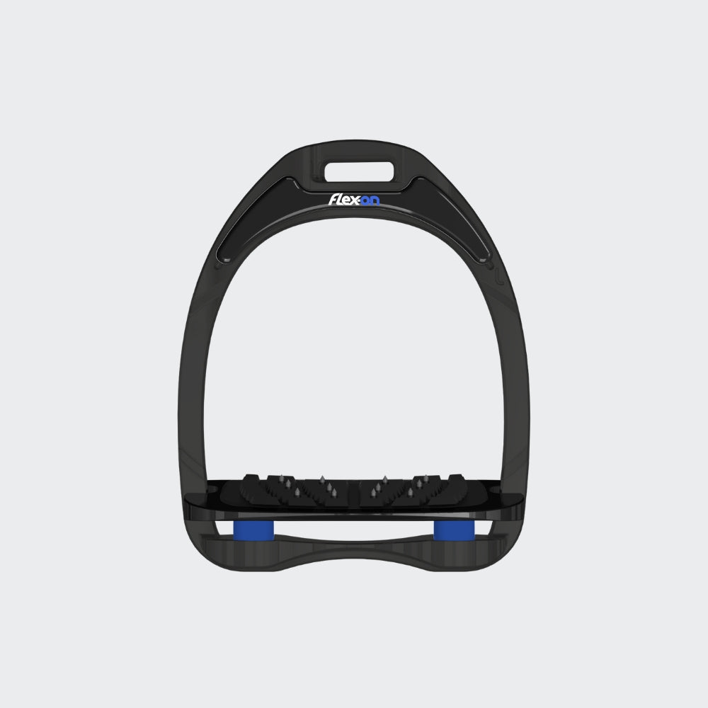 Black Aluminium Stirrups | Blue