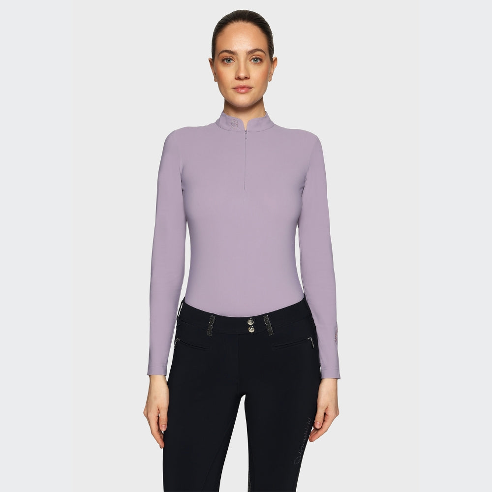Ladies Bella Training Polo | Long Sleeves | Lavender Grey