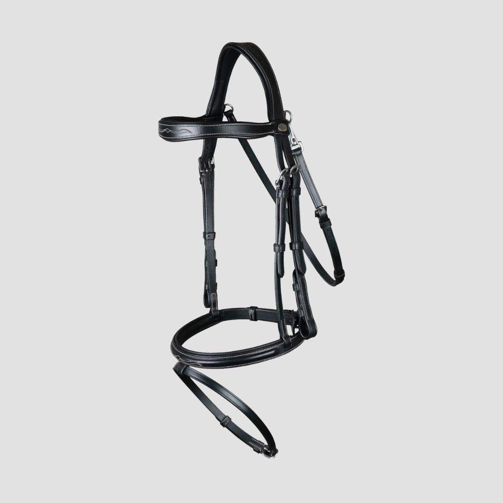 Working Collection Flash Noseband Bridle with Snap Hooks