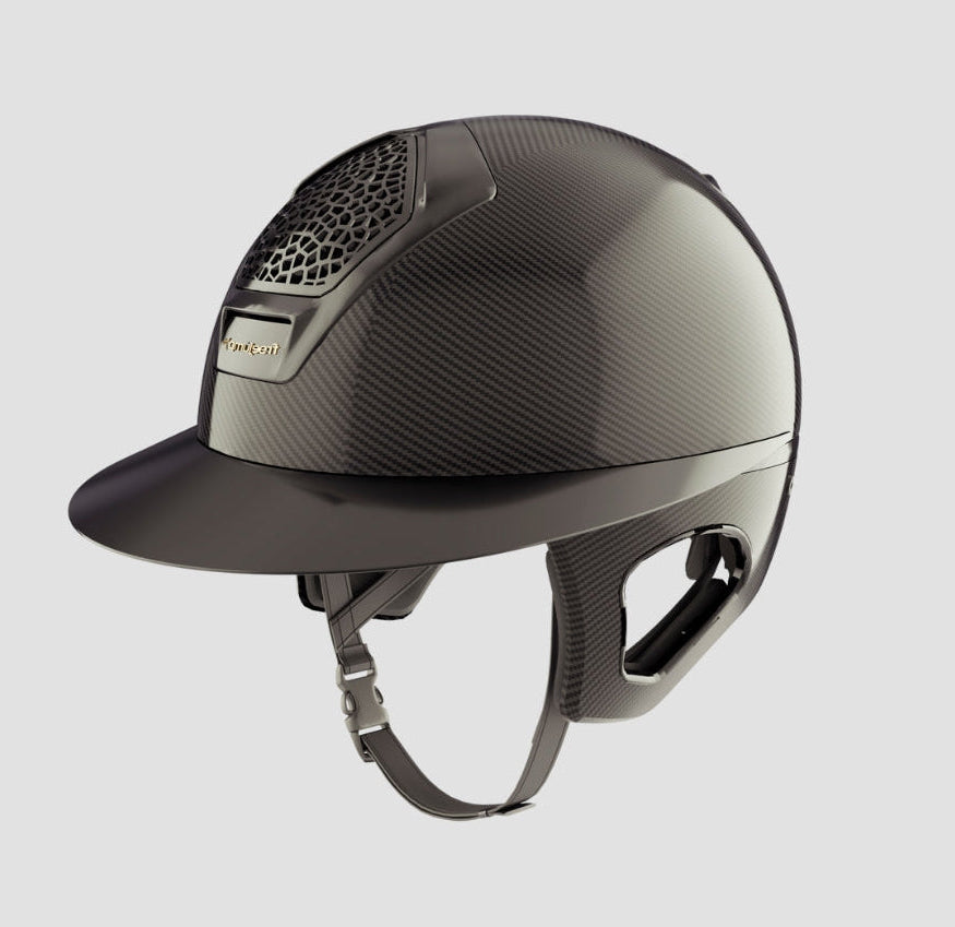 Voronoï Carbon Helmet With Temple Protection | Black