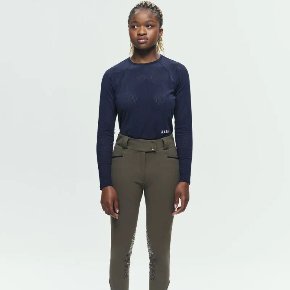 Ladies Kit New Breeches | High Rise | Knee Grip | Dark Olive