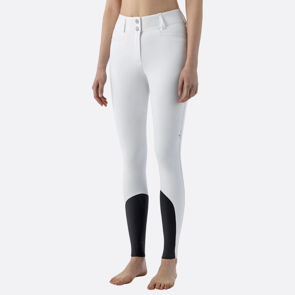 Ladies Crystalek Breeches | High Rise | Knee Grip | White
