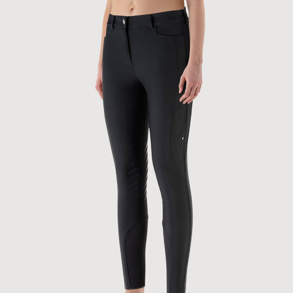 Ladies Curtek Breeches | Medium Rise | Knee Grip | Black