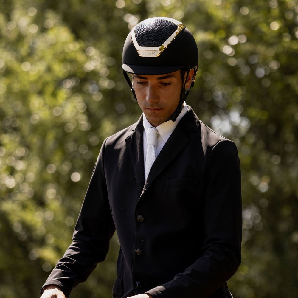 Dogma Chrome Riding Helmet | Black | Light Gold