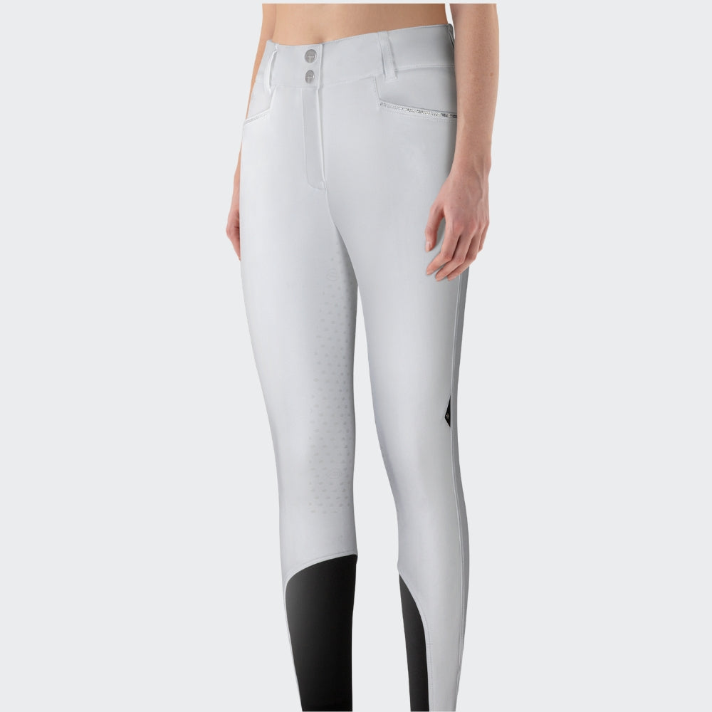 Ladies Adellekh Breeches | High Rise | Knee Grip | White