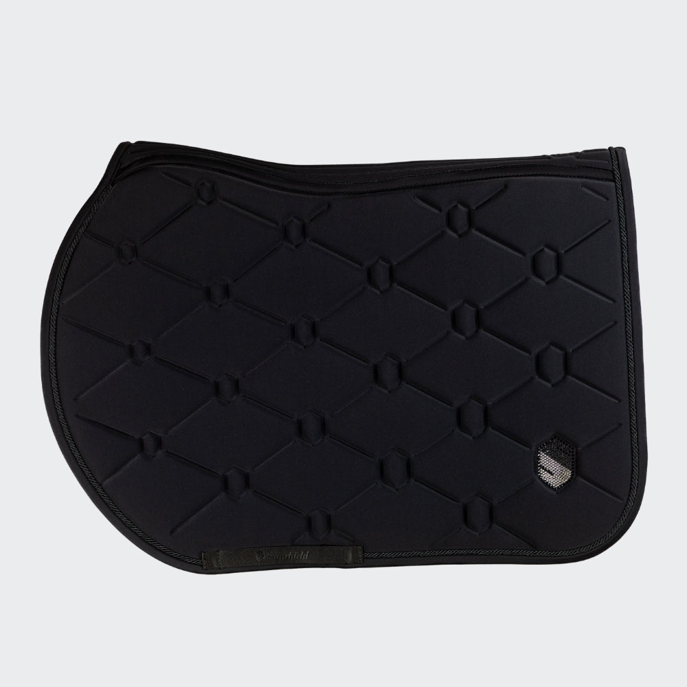 PRE-ORDER | SpineShield Swarovski Jumping Saddle Pad | Black