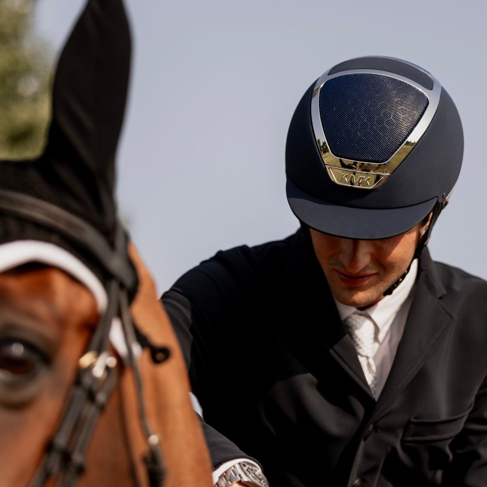 Dogma Chrome Riding Helmet | Navy | Silver