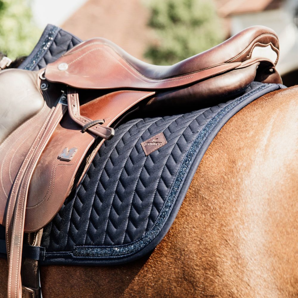 Glitter Stone Jumping Saddle Pad | Navy