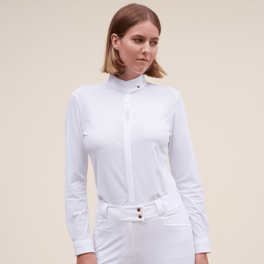 Ladies Euphoria L/S Show Shirt | White (LAST ONE - LARGE)