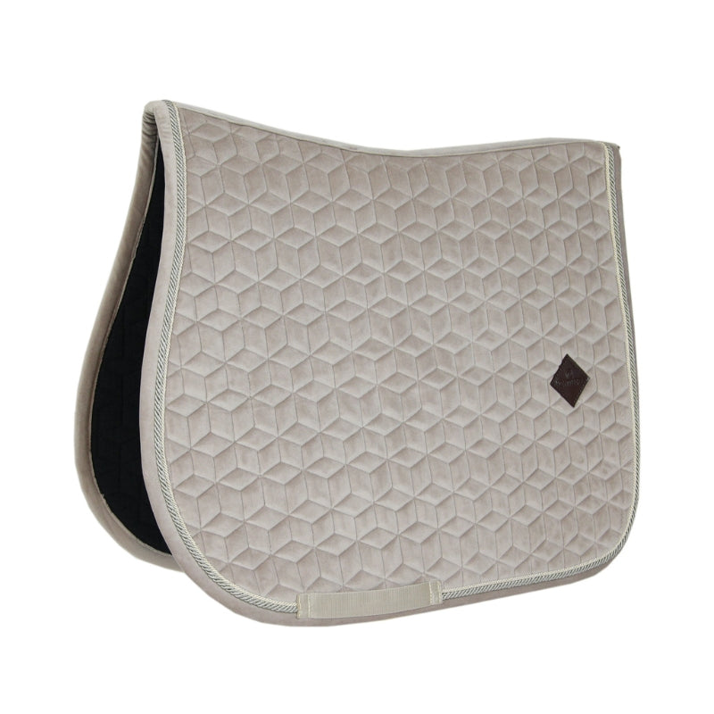 Basic Velvet Jumping Saddle Pad - Beige