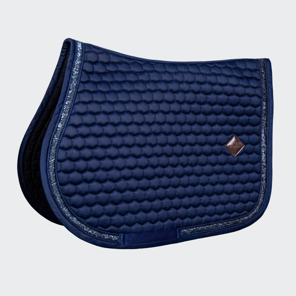 Glitter Band Jumping Saddle Pad | Navy