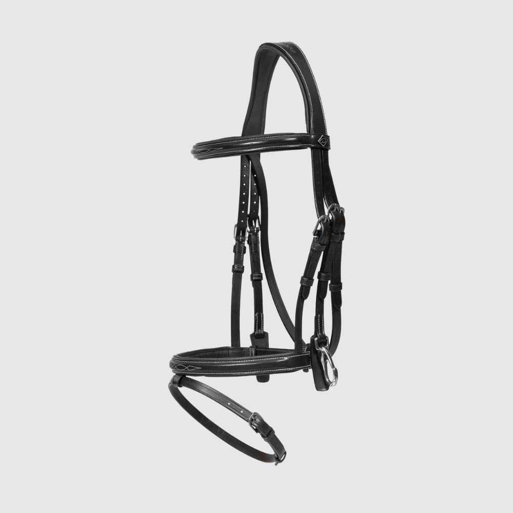 Working Collection Flash Noseband Bridle with Snap Cheekpieces