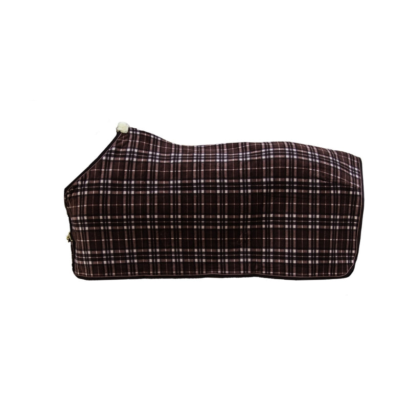 Fleece Rug Heavy - Check Printing Brown