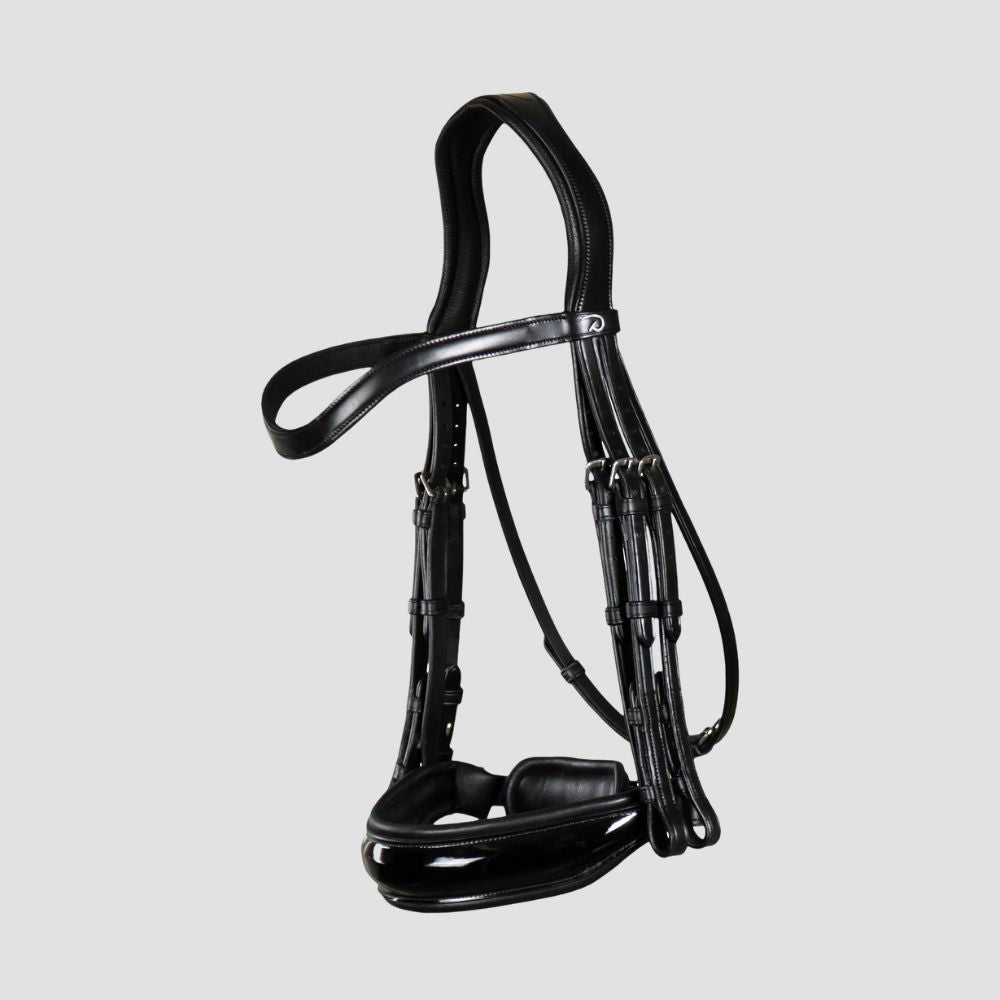 Dressage Patent Large Crank Noseband Double Bridle