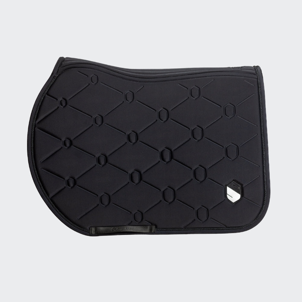 SpineShield Embroidery Jumping Saddle Pad | Black